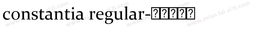 constantia regular字体转换